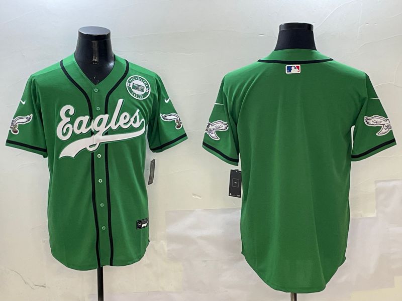 Men Philadelphia Eagles Blank Green three generations Jointly Name 2025 Nike Limited NFL Jersey style 5->los angeles dodgers->MLB Jersey